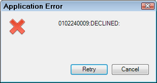 The application declined message.